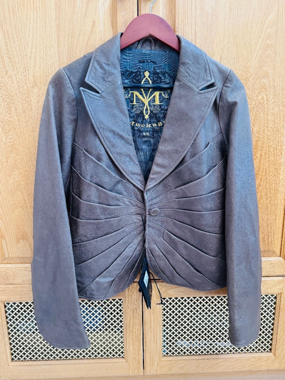 New Mackage Leather Jacket  Colour is listed as Oatmeal on tag  M